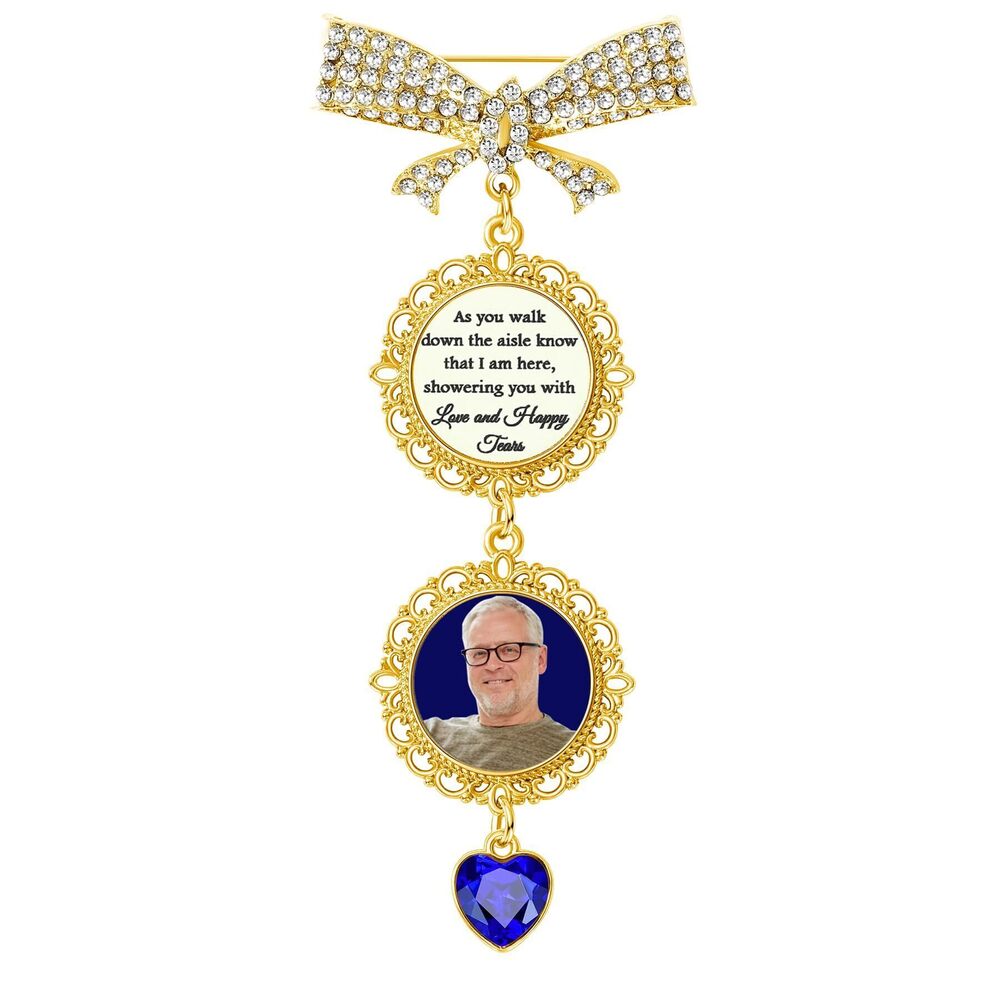 2933 Something Blue Gift for Bride - Gold Bouquet Charms for Wedding - Picture 1 of 8